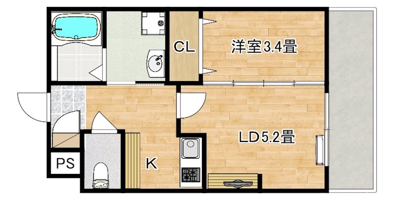 三宝町ジーイーシス 間取り