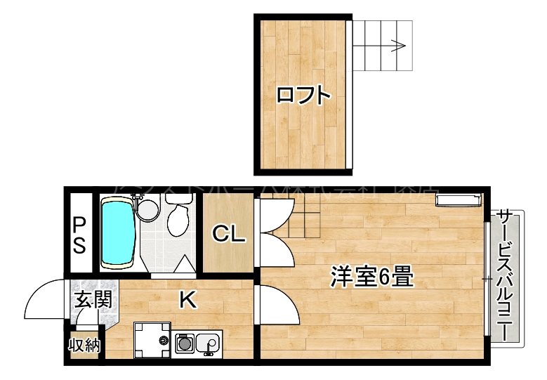 シャンブルKITANOⅠ 間取り