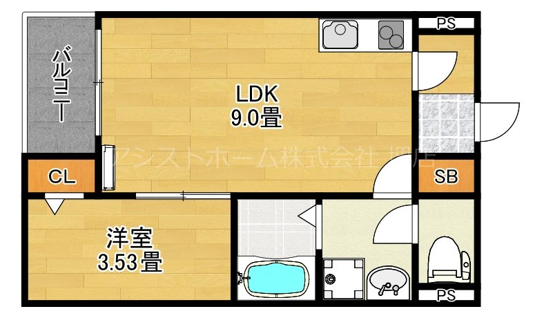 F+style西取石5号館 間取り
