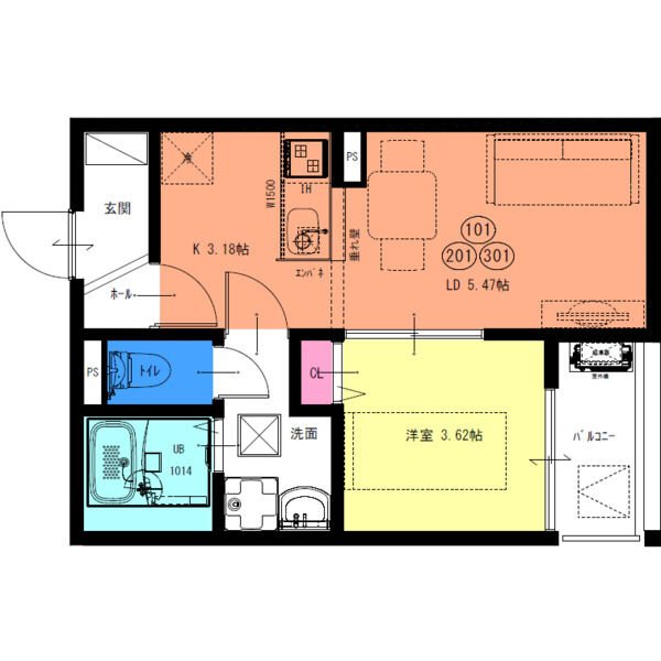 F+style西取石5号館 間取り