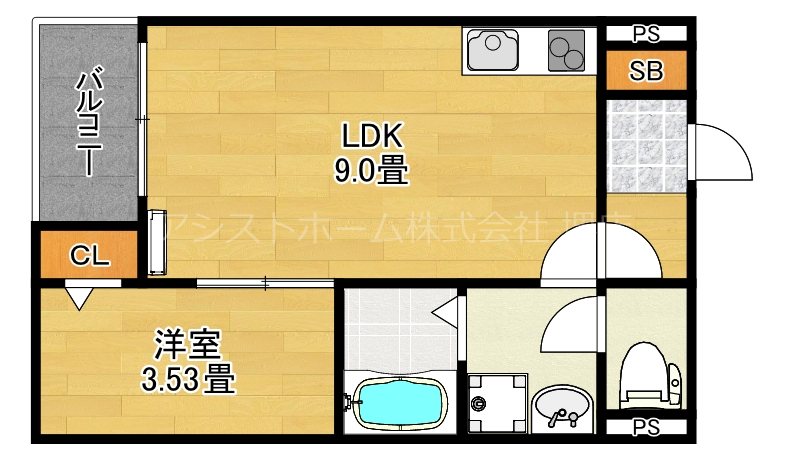 F+style西取石5号館 間取り