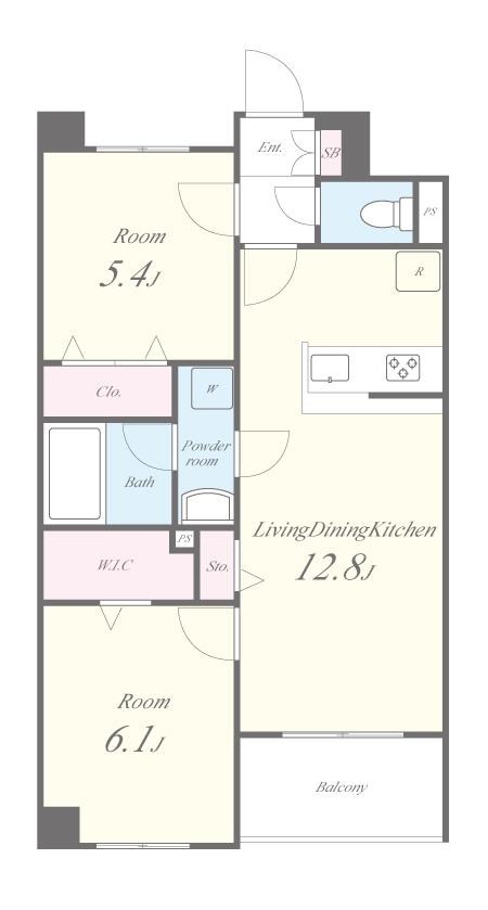 グランシャリオ武蔵小杉 間取り図
