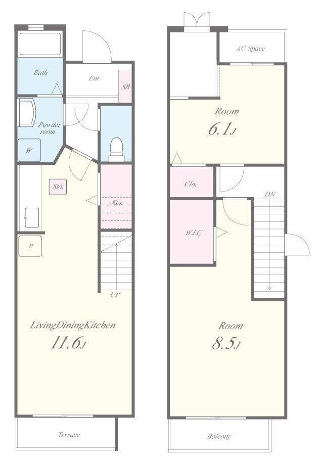 クレール有瀬 間取り図