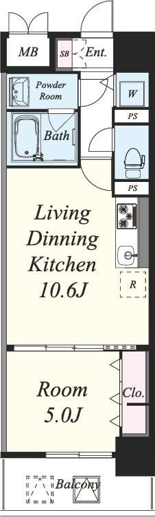 ルボワ天満橋 間取り図