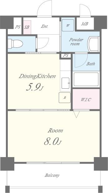 アモーレ二階町 間取り図