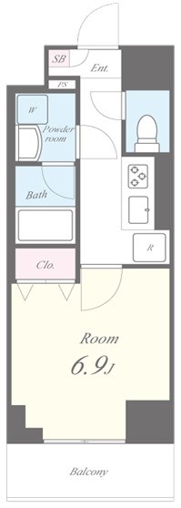 イート アパートメント ヴェリタス 間取り図