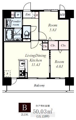 エミネンス堂ヶ芝 202号室 間取り