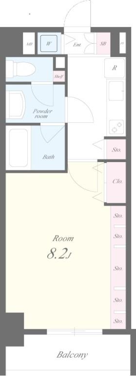アールコート早稲田 間取り図