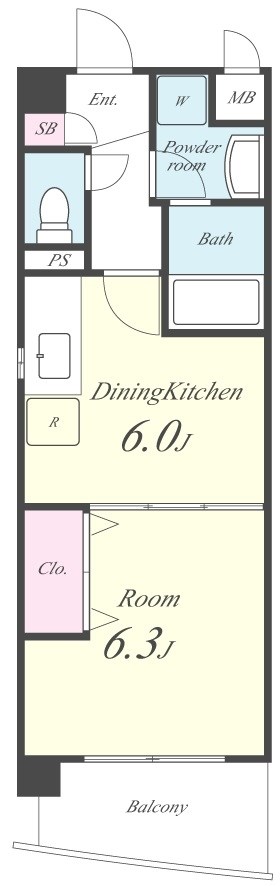 シェソワ鳩ケ谷 間取り図