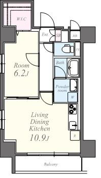 コンパル汐留 間取り図