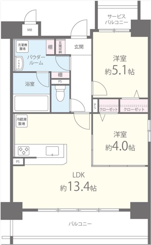 Le Vert高槻(ルヴェール高槻) 間取り図