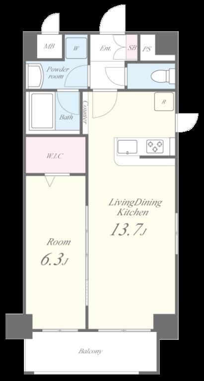 プラシード新町 間取り図
