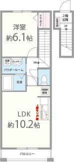 コゥジィーコート 202号室 間取り