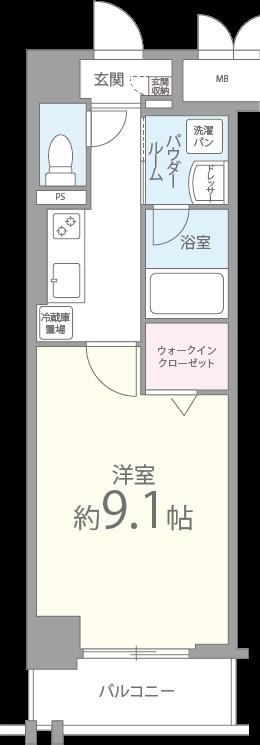 タウニー東灘 406号室 間取り
