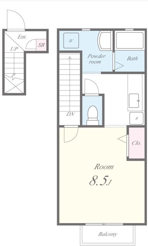 ドルフハイム清福寺 207号室 間取り