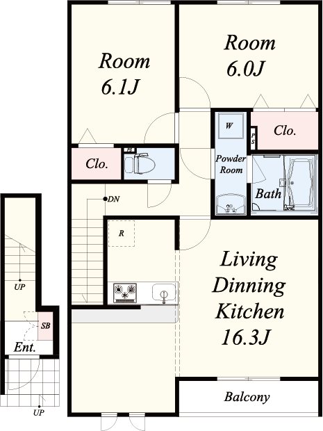 アベンシス 208号室 間取り
