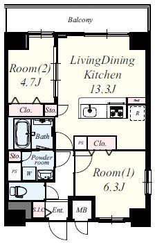 ﾎﾞﾝﾆｰ元町 間取り図