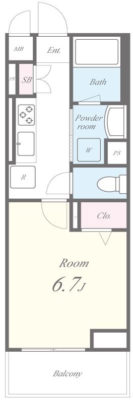 アスピラシオン尾頭橋 間取り図