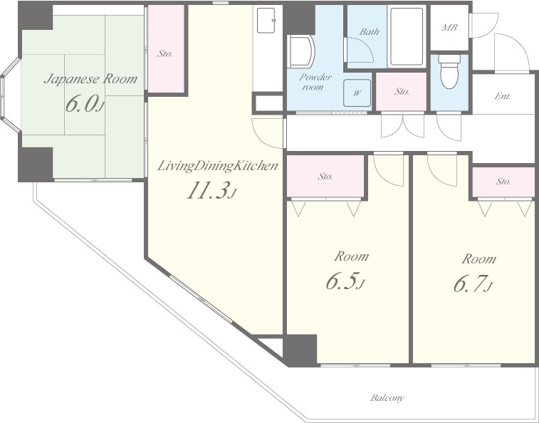 シャトークレール 間取り図