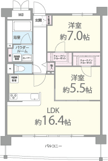 クレセントコート 間取り図