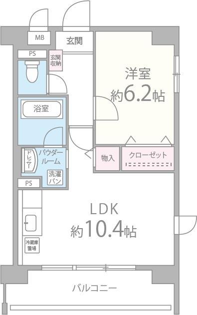 サクシード胤 520号室 間取り