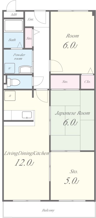 シャンテ小倉 間取り図