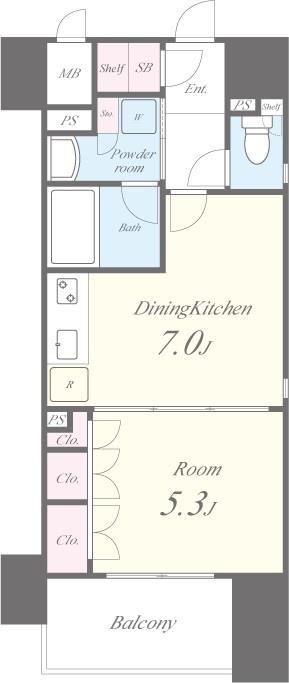 セイワパレス大手前西 間取り図