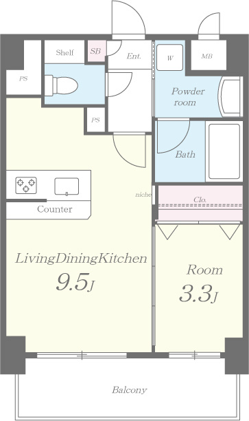 ペリドット長居公園 間取り図