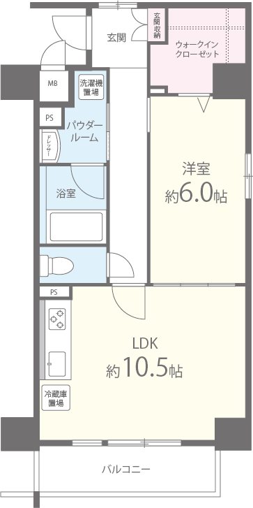 コージーコート 801号室 間取り