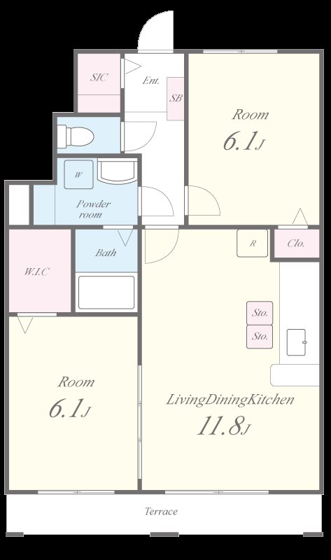 ジャルディーノ・ア・カーサ　 102号室 間取り