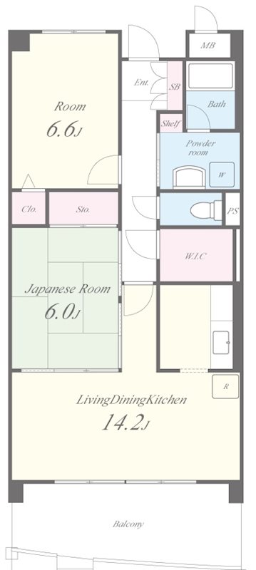 ヴィラ安堂寺Ⅱ 間取り図