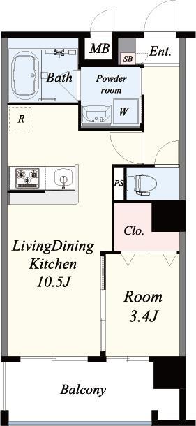 中条プレイス 703号室 間取り