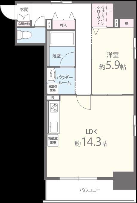 ｴﾙ･ｲｿﾍﾞ三宮 間取り図