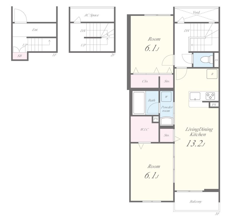 ドミソレイユⅢ 間取り図