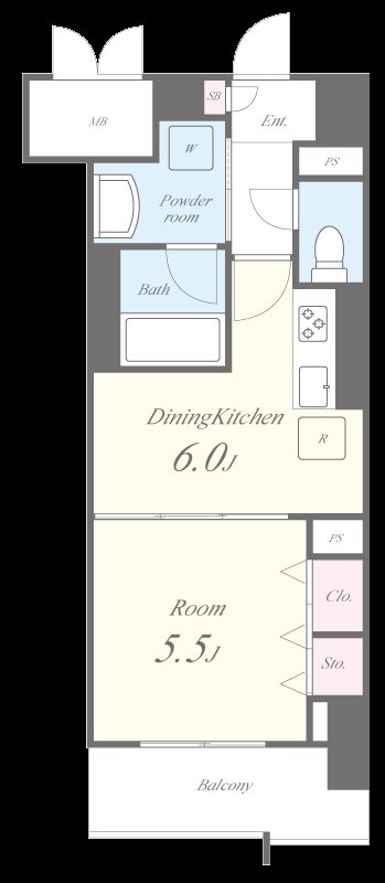 エスカルコート 間取り図