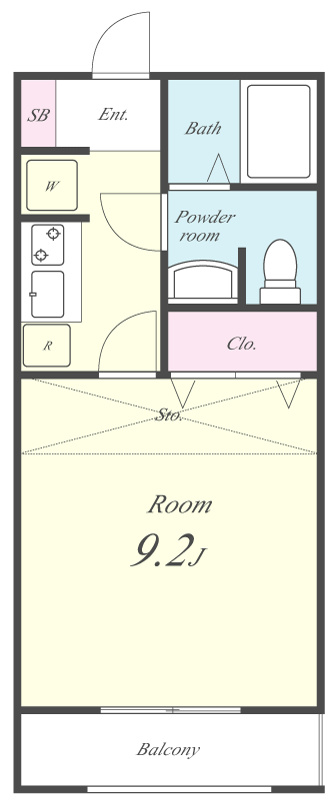 ヴァーグ伍番館 間取り図
