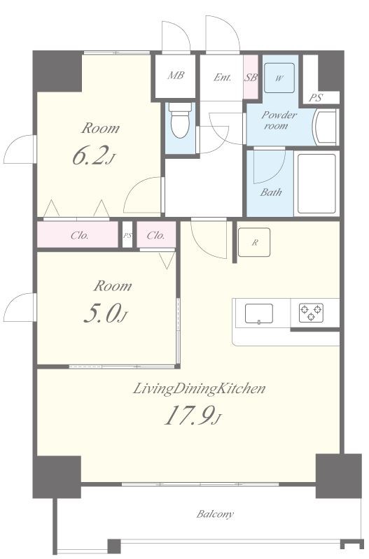 トレヴィ高岳 間取り図