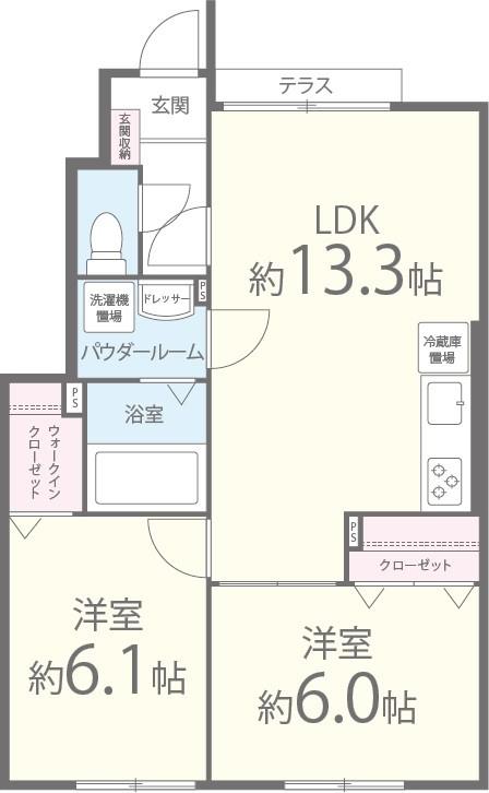 サンパレス魚住 間取り図