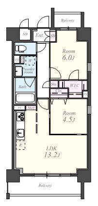 ツインアウルズ 間取り図