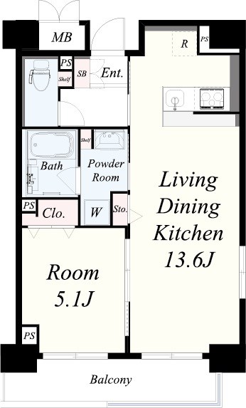 ラヴィベール上町台 間取り図