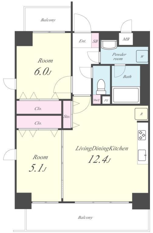 アクアブルー 間取り図