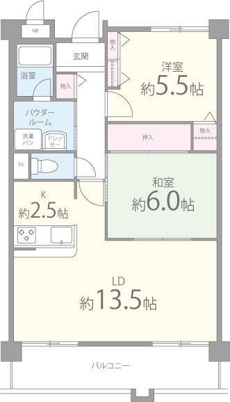 ベルデュール四條畷 303号室 間取り