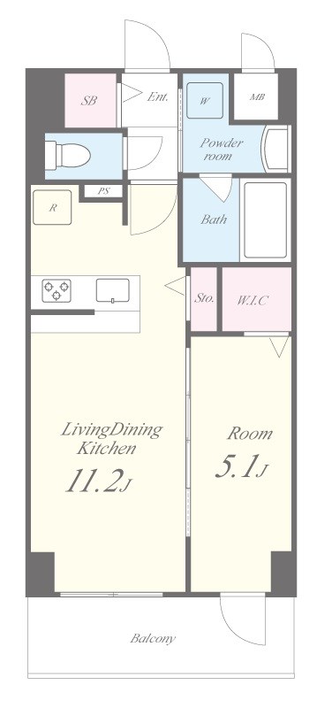 ラ・メゾンヴェール上町 202号室 間取り