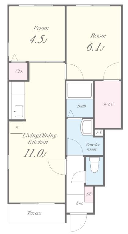 リバーサイドヴィラ西館 101号室 間取り
