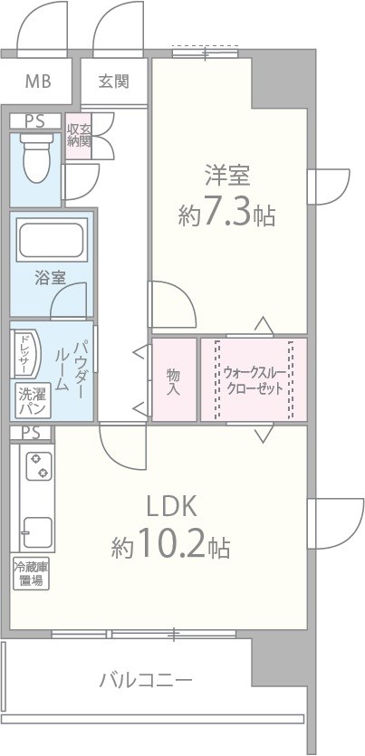 グランドゥール敷津 間取り図
