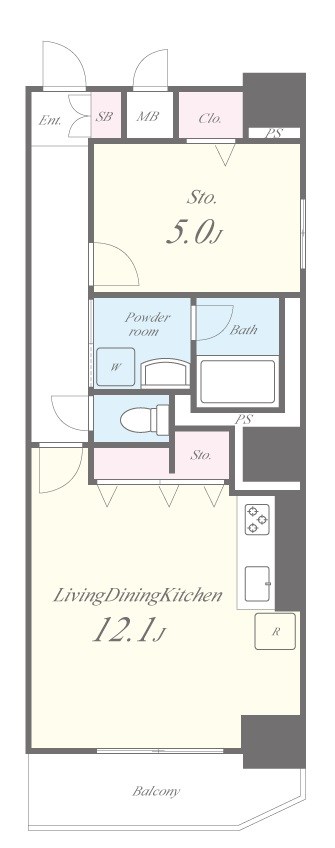 サナップ難波東 間取り図