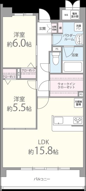 ソルジェ・K 202号室 間取り