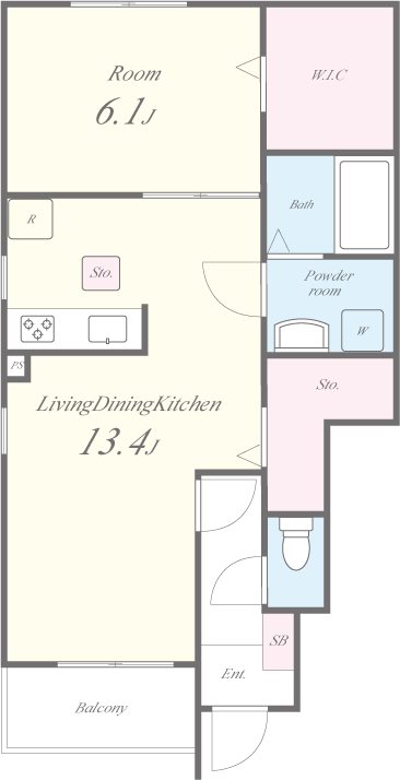 ﾃｨﾗﾐｽ河原 間取り図