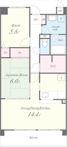 クレスト・フォート 203号室 間取り