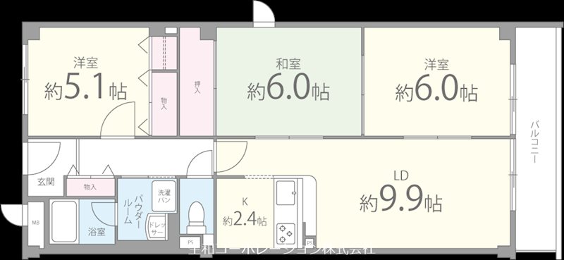 パール久米田 間取り図